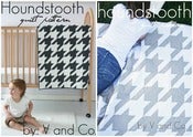 Image of houndstooth quilt PAPER PATTERN (baby and larger versions included)