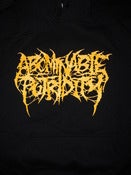 Image of ABOMINABLE PUTRIDITY YELLOW LOGO HOODIE NOW IN STOCK