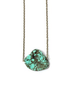 Image of Turquoise Stone Slab Necklace