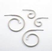 Image of Silver hoop earrings