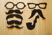 Image of Fun Photo Props / Mustaches, Glasses & Pipe