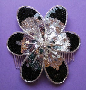 Image of Sequin Sparkler Flower Power Hair Comb (various colours) SALE