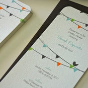 Image of Bunting Shower Invitations -- Set of 10
