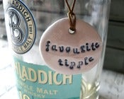 Image of 'Favourite tipple' ceramic label