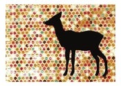 Image of Deer Silhouette Print, Left Facing 5 x 7