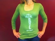 Image of Girly Cut Long Sleeve Tee in Moss