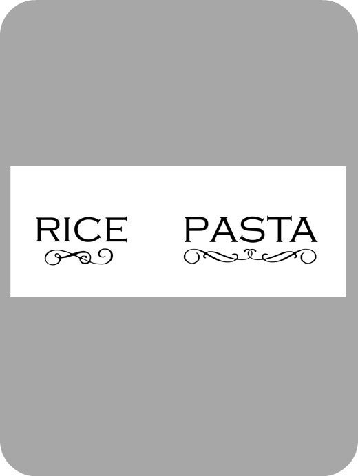 Image of Labels:Rice & Pasta (scroll)