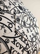 Image of 'Clocks' Floor Cushion - Black
