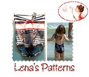 Image of Swimsuit Sewing pattern - baby, toddler, kid - PDF sewing pattern and picture tutorial - sizes 18 Mo