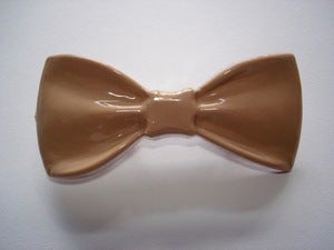 Image of Bow brooch - coffee 