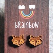 Image of Wooden Fox Earring