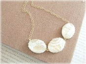 Image of Triple Oval Lace Centrepiece Necklace 