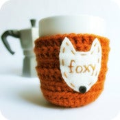 Image of Funny coffee mug Foxy crochet handmade