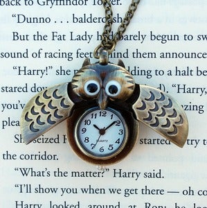 Image of Winged Owl Watch Necklace