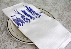 Image of Chicago architecture floursack towels