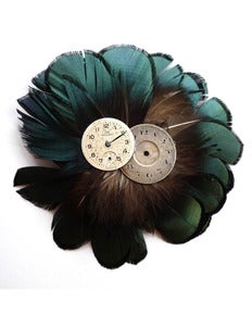 Image of Double Clock Brooch