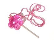 Image of Pink Flower Lolly necklace