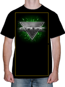 Image of SubVibe Black Logo T-shirt - Green and Grey