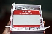 Image of image.in + Veeberry "Hello, My Name Is" Pin.