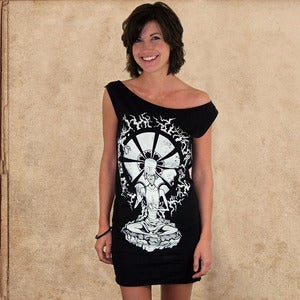 Image of Siddhartha dress - discharge inks - girls