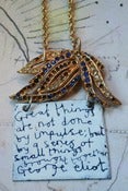 Image of 'Great things are not done by impulse...' Quote Necklace