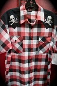 Image of Men's Deadly Western Plaid Skull and Crossbones