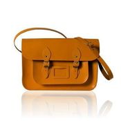 Image of Autumn Tan Vintage Style Satchel 14"