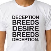 Image of DECEPTION BREEDS DESIRE BREEDS DECEPTION T-shirt