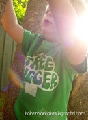 Image of ♧ TREE HUGGER Baby & Toddler Girls or Boys Hand Printed T-Shirt ♧