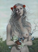 Image of Heart Shaped Box Original Painting 18x24