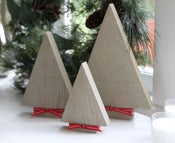 Image of Set of 3 Pine trees  - Dove grey