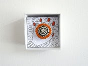 Image of ring 'rimbomban-tini' orange/white