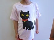 Image of Blackie Cat Tee - Pink