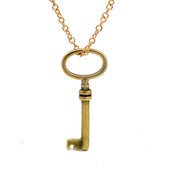 Image of Skeleton Key Long Necklace