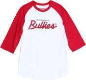 Image of NEIGHBORHOOD BULLY 3/4 RAGLAN TEE | white/red