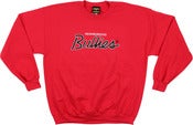 Image of NEIGHBORHOOD BULLY CREWNECK SWEATSHIRT | RED / WHITE