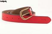 Image of Red 'Regular' Leather Belt