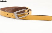 Image of Yellow 'Slim Jim' Leather Belt