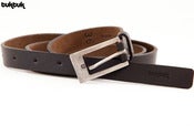 Image of Black 'Slim Jim' Leather Belt 