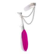 Image of Pink feather ear cuff