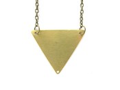 Image of Bronze geometric triangle necklace