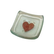 Image of Mocha Heart Earring Dish (6cm)
