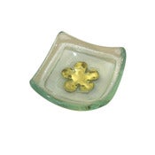 Image of Gold Flower Earring Dish (6cm)