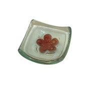 Image of Red Flower Earring Dish (6cm)