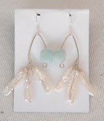 Image of fish lure inspired stick pearl & amazonite