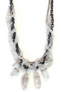 Image of Moonstone and Rock Crystal Necklace