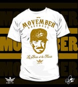 Image of Movember Baseball T-Shirt Mr. Baseball (Blanc)