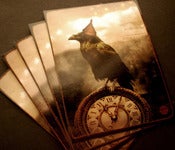 Image of New Year's Raven - set of 5 postcards (FREE SHIPPING in U.S.)