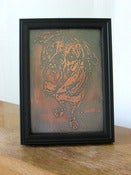 Image of Handmade Etched Copper Pet Portrait - 4"x6"