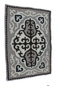 Image of 4'.4"*6'.4" shyrdak, brown, gray and white (24)